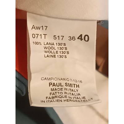 Paul Smith . Pantalone da donna in pura lana color verde salvia - Italianfashionglam