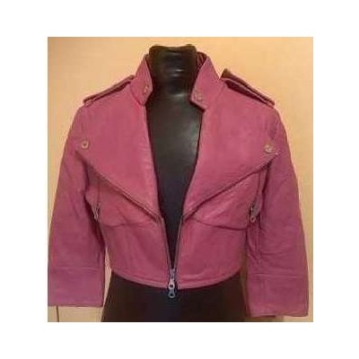 Chiodo fashion D'Arienzo da donna in pelle fuxia GIUD 001Italianfashionglam