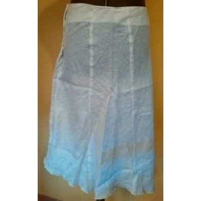 Caractere - Gonna in puro lino di color bianco con balze - Italianfashionglam