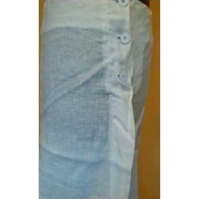 Caractere - Gonna in puro lino di color bianco con balze - Italianfashionglam