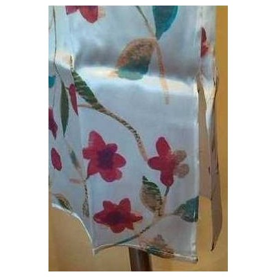 Atos Lombardini - Gonna in seta bianca fantasia floreale - Italianfashionglam