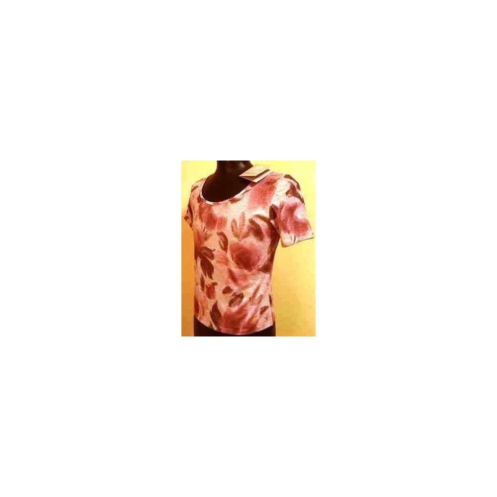 T-SHIRT-DONNA-ELEGANTE-COTONE-FANTASIA-FLOREALE-ROSA-STILE-MODA-LOOK-ITALIANO- T-SHIRT-DONNA-ELEGANTE-COTONE-FANTASIA-FLOREALE-ROSA-STILE-MODA-LOOK-ITALIANO-