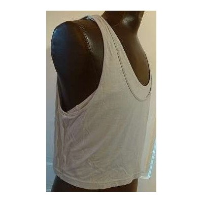 TOP-CASUAL-COTONE-COLOR-GRIGIO-DONNA-DOPPIA-MAGLIA-SPORT-DANZA-TEMPO-LIBERO-SHOPPING-MODA-LOOK-SEXI-