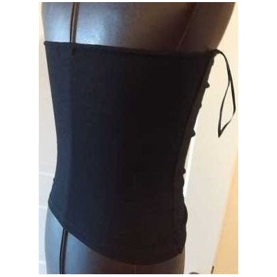 Zara - Top in viscosa di colore nero stretch con il laccetto