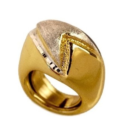 Anello deluxe donna in argento dorato satinato AN 002 Italianfashionglam