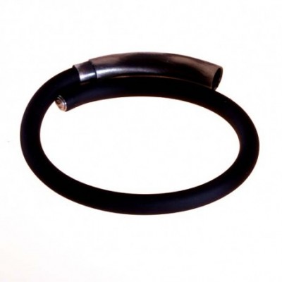 Bracciale vintage da uomo in argento e caucciù BRU 009 Italianfashionglam1