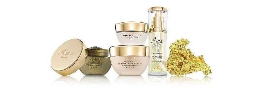 Aqua Mineral Gold 24k cosmesi per da cute viso e corpo 